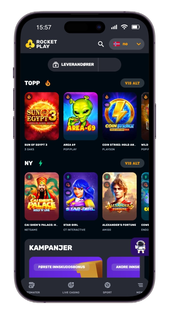 RocketPlay mobilcasino